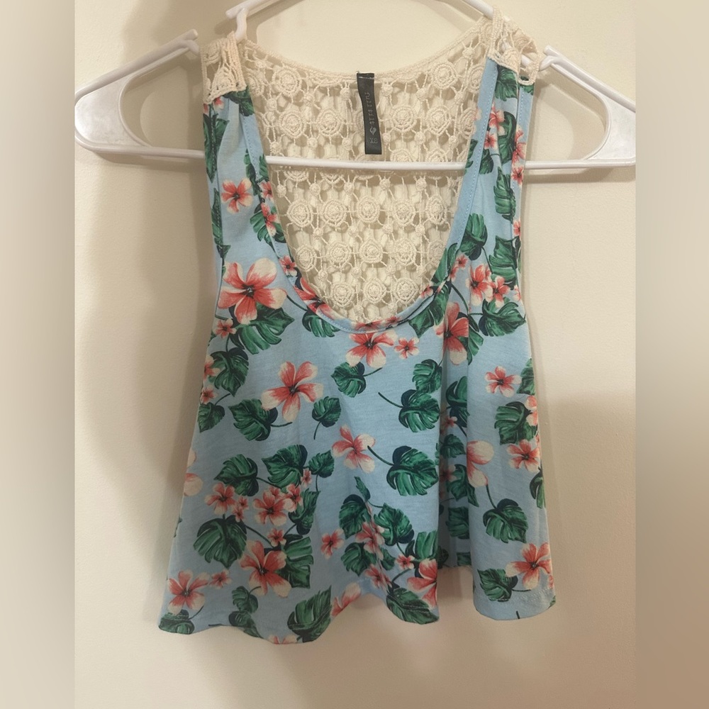 Lace back tank
